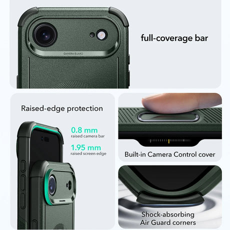 Husa de protectie ESR Cyber Halolock compatibil cu iPhone 17 Air, Verde