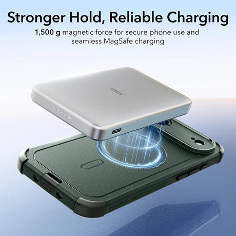 Husa de protectie ESR Cyber Halolock compatibil cu iPhone 17 Air, Verde