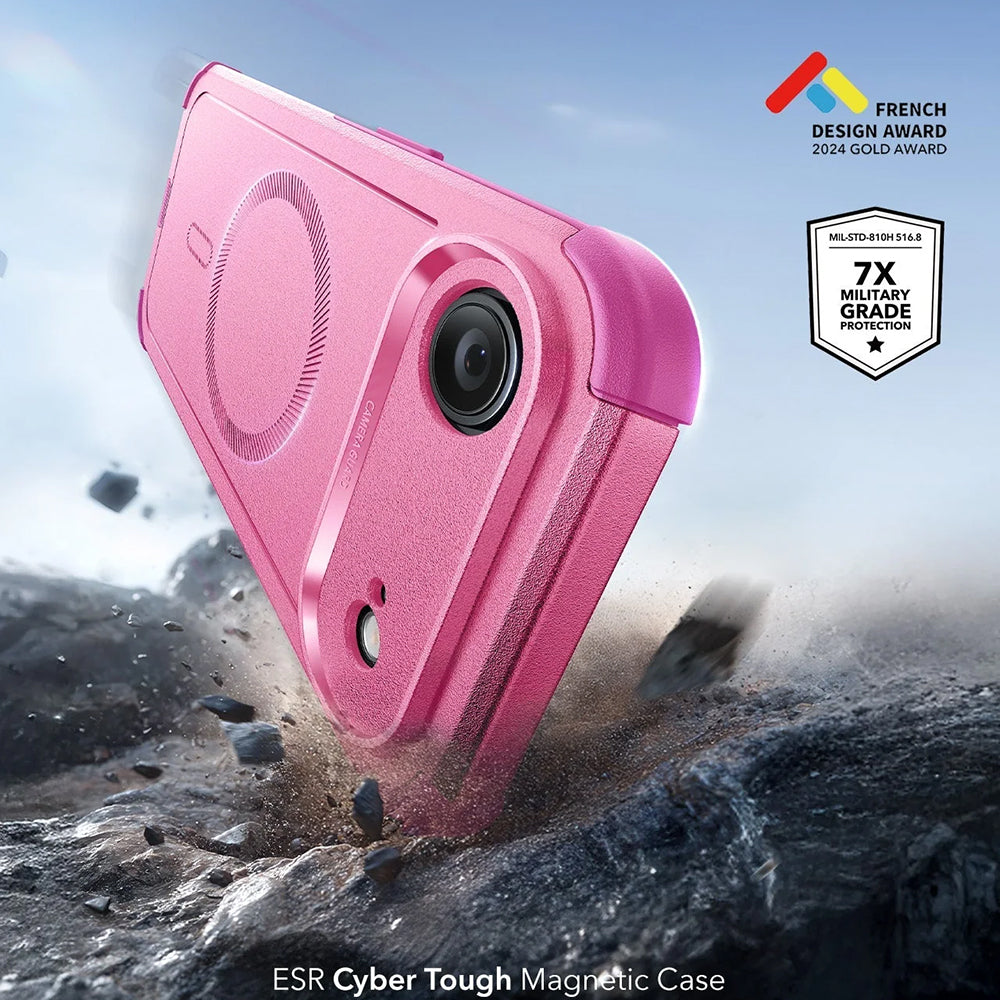 Husa de protectie ESR Cyber Halolock compatibil cu iPhone 17 Air, Roz