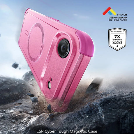 Husa de protectie ESR Cyber Halolock compatibil cu iPhone 17 Air, Roz