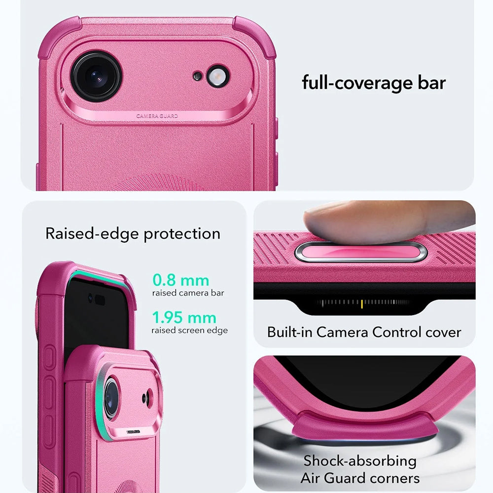 Husa de protectie ESR Cyber Halolock compatibil cu iPhone 17 Air, Roz