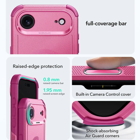 Husa de protectie ESR Cyber Halolock compatibil cu iPhone 17 Air, Roz