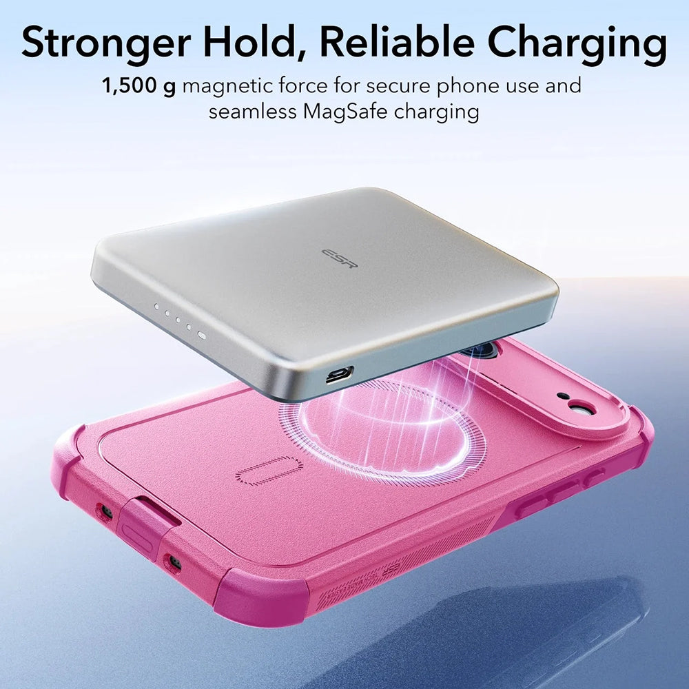 Husa de protectie ESR Cyber Halolock compatibil cu iPhone 17 Air, Roz
