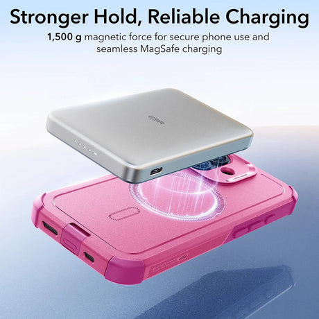 Husa de protectie ESR Cyber Halolock compatibil cu iPhone 17, Roz