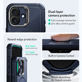 Husa de protectie ESR Cyber Armor Kickstand compatibil cu iPhone 17, Albastru