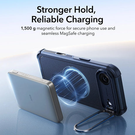Husa de protectie ESR Cyber Armor Kickstand compatibil cu iPhone 17 Air, Albastru