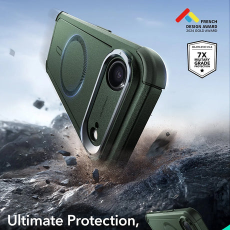 Husa de protectie ESR Cyber Armor Kickstand compatibil cu iPhone 17 Air, Verde