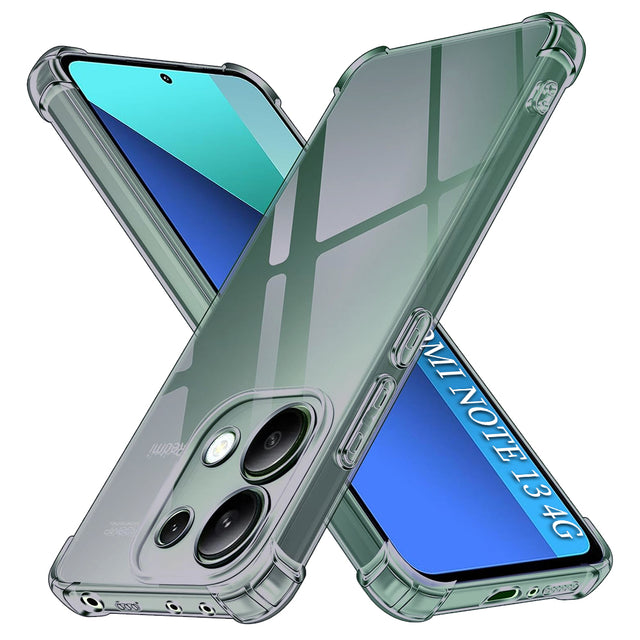 Husa de protectie Techsuit Shockproof Clear Silicone compatibil cu Xiaomi Redmi Note 13 4G, Negru Fumuriu