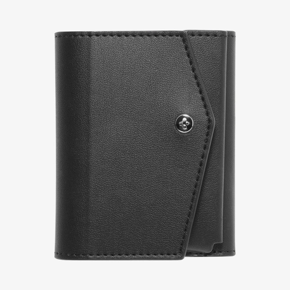 Suport Spigen MagSafe Wallet Valentinus Pro (AFA09442), 3 Cards Storage, Universal, Magnetic, Slim Design, Secure Fit, Negru