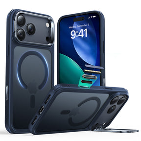Husa de protectie ESR Classic Hybrid HaloLock Kickstand compatibil cu iPhone 17 Pro, Frosted Blue