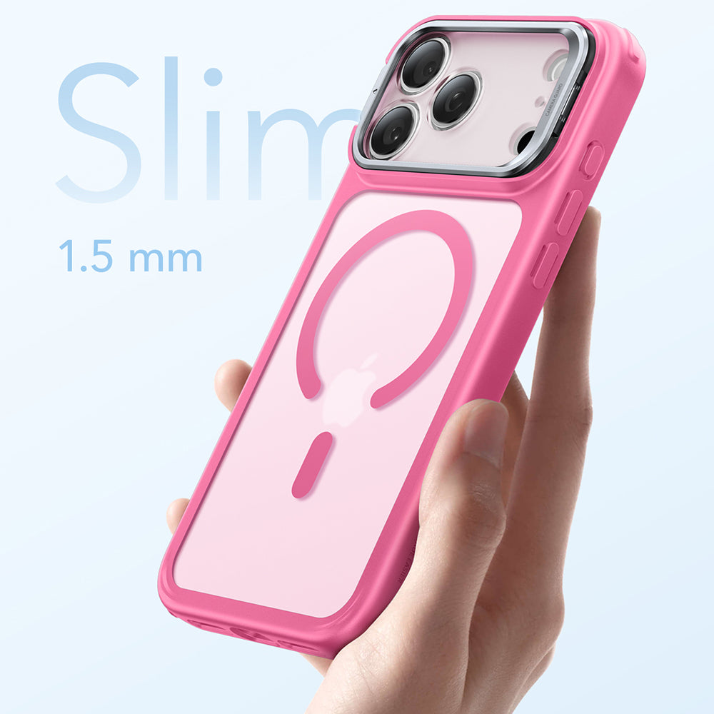 Husa de protectie ESR Classic Hybrid HaloLock Kickstand compatibil cu iPhone 17 Pro Max, Frosted Pink