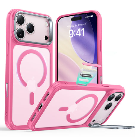 Husa de protectie ESR Classic Hybrid HaloLock Kickstand compatibil cu iPhone 17 Pro Max, Frosted Pink