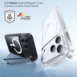 Husa de protectie ESR Classic Hybrid HaloLock Kickstand compatibil cu iPhone 17 Pro Max, Transparent Black