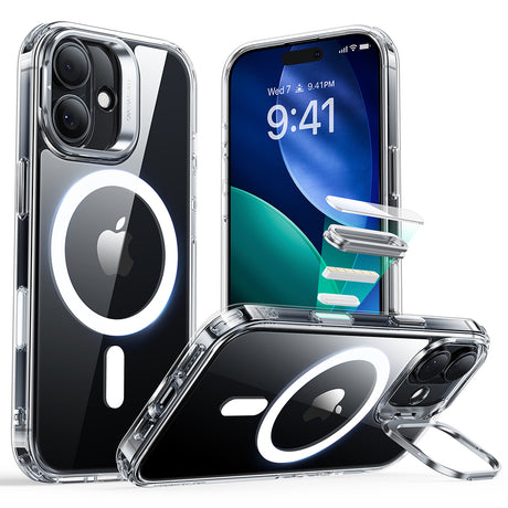 Husa de protectie ESR Classic Hybrid HaloLock Kickstand compatibil cu iPhone 17, Transparent