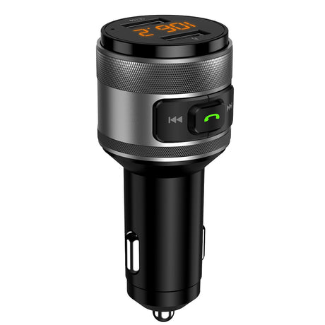 Gadget Techsuit FM Modulator VoltTune (MFM1), Dual-USB, QC3.0, MP3 Player Function, Bluetooth, Negru