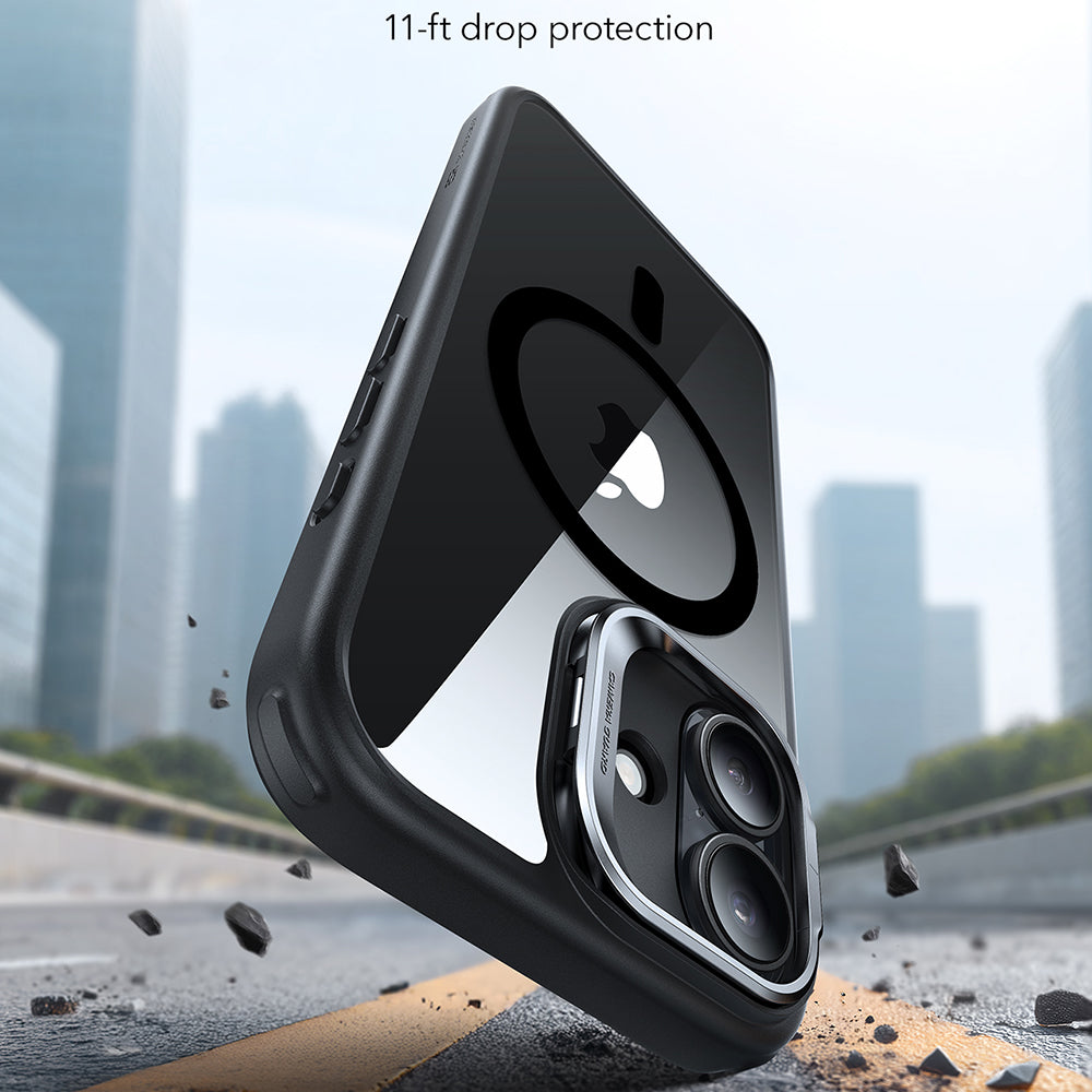 Husa de protectie ESR Classic Hybrid HaloLock Kickstand compatibil cu iPhone 17, Transparent Black