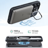 Husa de protectie ESR Classic Hybrid HaloLock Kickstand compatibil cu iPhone 17, Transparent Black