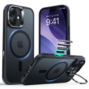 Husa de protectie ESR Classic Hybrid HaloLock Kickstand compatibil cu iPhone 17, Negru Mat