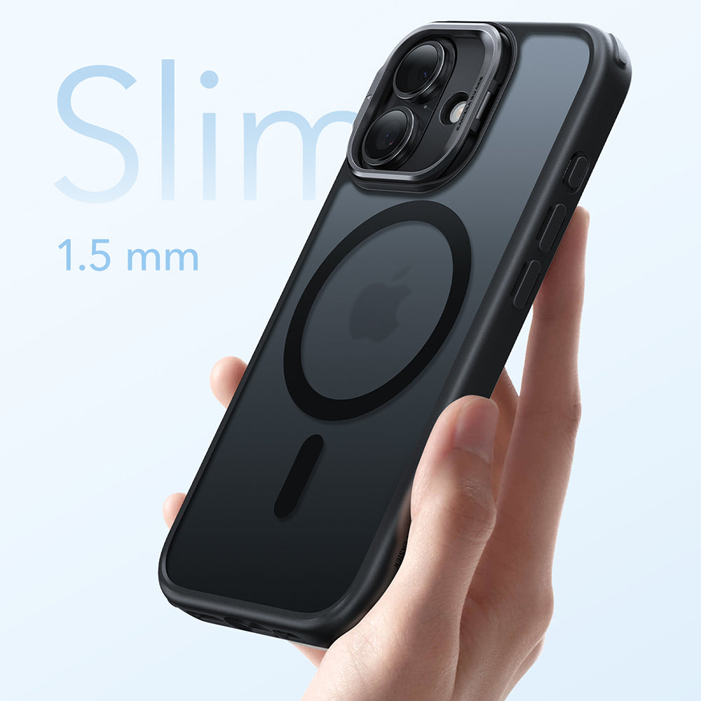 Husa de protectie ESR Classic Hybrid HaloLock Kickstand compatibil cu iPhone 17, Negru Mat