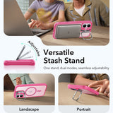 Husa de protectie ESR Classic Hybrid HaloLock Kickstand compatibil cu iPhone 17, Frosted Pink