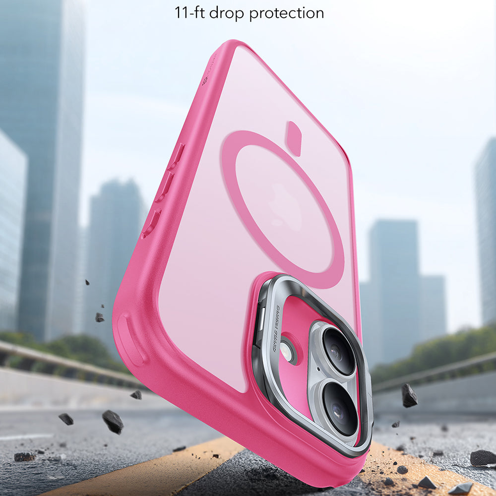 Husa de protectie ESR Classic Hybrid HaloLock Kickstand compatibil cu iPhone 17, Frosted Pink