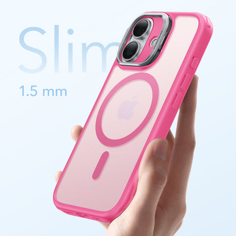 Husa de protectie ESR Classic Hybrid HaloLock Kickstand compatibil cu iPhone 17, Frosted Pink