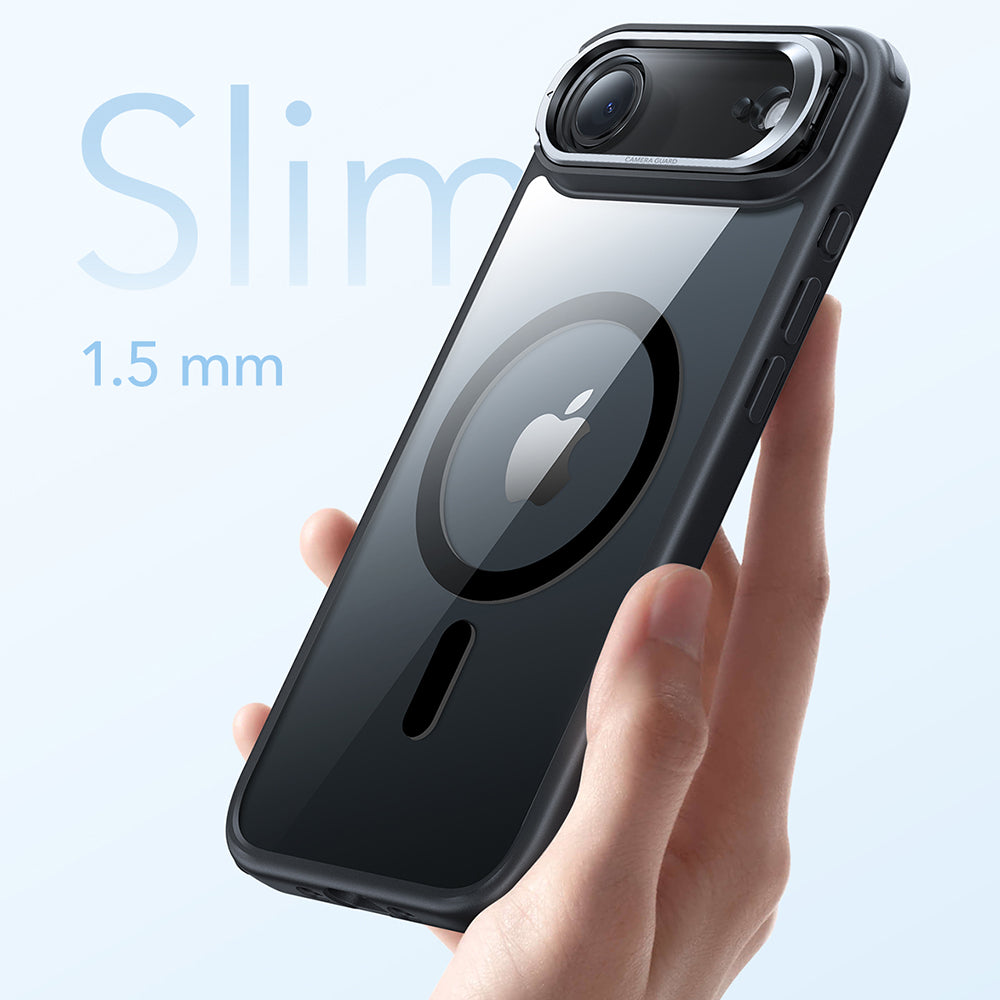 Husa de protectie ESR Classic Hybrid HaloLock Kickstand compatibil cu iPhone 17 Air, Transparent Black