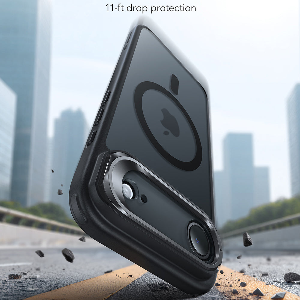 Husa de protectie ESR Classic Hybrid HaloLock Kickstand compatibil cu iPhone 17 Air, Negru Mat