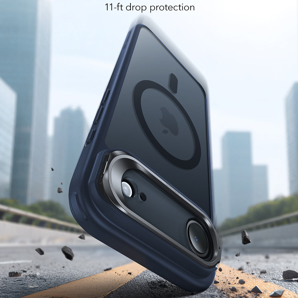 Husa de protectie ESR Classic Hybrid HaloLock Kickstand compatibil cu iPhone 17 Air, Frosted Blue
