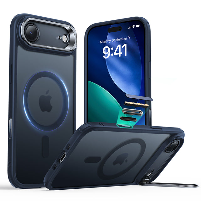 Husa de protectie ESR Classic Hybrid HaloLock Kickstand compatibil cu iPhone 17 Air, Frosted Blue