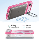 Husa de protectie ESR Classic Hybrid HaloLock Kickstand compatibil cu iPhone 17 Air, Frosted Pink