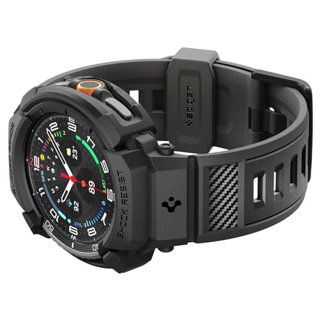 Accesoriu smartwatch Spigen Rugged Armor Pro (ACS10013) compatibil cu Samsung Galaxy Watch8 Classic, Negru Mat