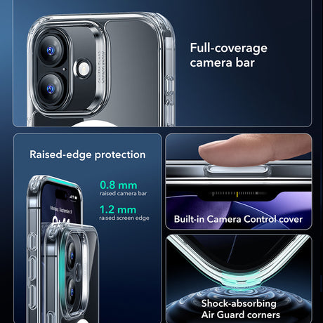 Husă transparentă ESR Classic Hybrid HaloLock pentru iPhone 17