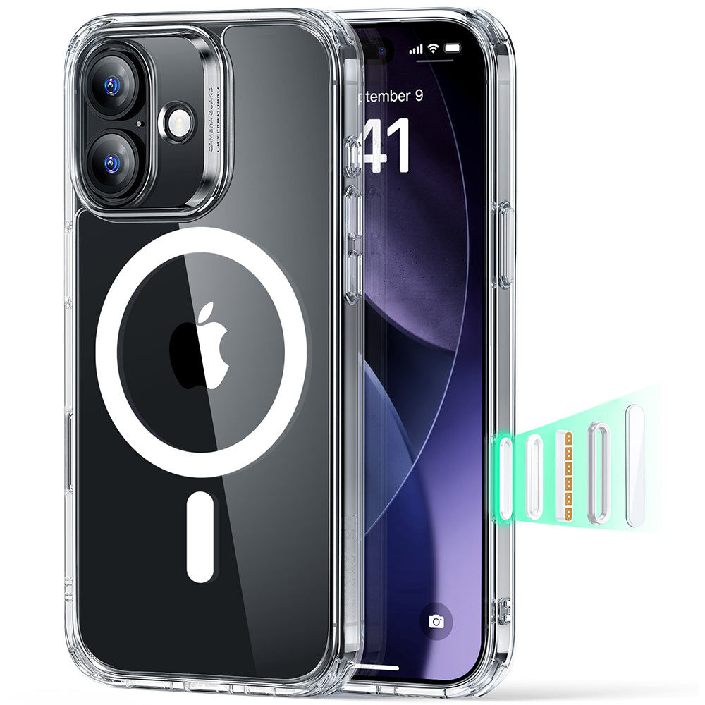 Husa de protectie ESR Classic Hybrid HaloLock compatibil cu iPhone 17, Transparent