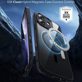 Husa de protectie ESR Classic Hybrid HaloLock compatibil cu iPhone 17, Transparent Black