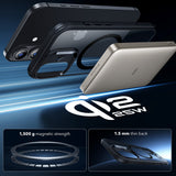 Husa de protectie ESR Classic Hybrid HaloLock compatibil cu iPhone 17, Transparent Black