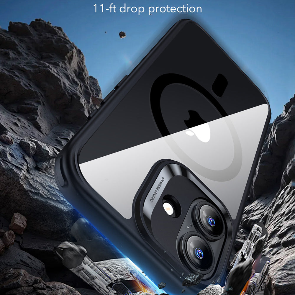 Husa de protectie ESR Classic Hybrid HaloLock compatibil cu iPhone 17, Transparent Black