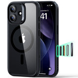 Husa de protectie ESR Classic Hybrid HaloLock compatibil cu iPhone 17, Transparent Black