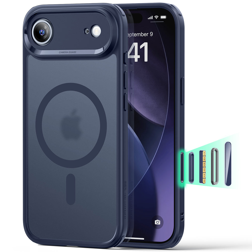 Husa de protectie ESR Classic Hybrid HaloLock compatibil cu iPhone 17 Air, Frosted Blue