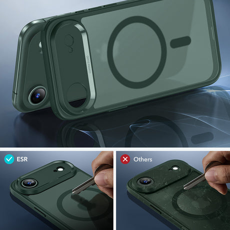 Husa de protectie ESR Classic Hybrid HaloLock compatibil cu iPhone 17 Air, Frosted Green
