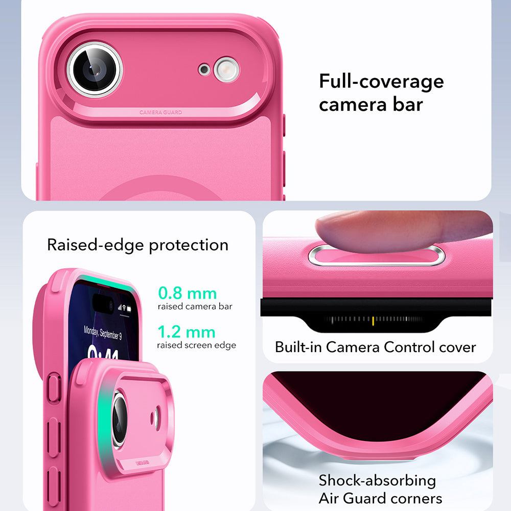 Husa de protectie ESR Classic Hybrid HaloLock compatibil cu iPhone 17 Air, Frosted Pink