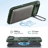 Husa de protectie ESR Classic Hybrid HaloLock Kickstand compatibil cu iPhone 17 Air, Frosted Green