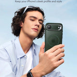 Husa de protectie ESR Classic Hybrid HaloLock Kickstand compatibil cu iPhone 17 Air, Frosted Green