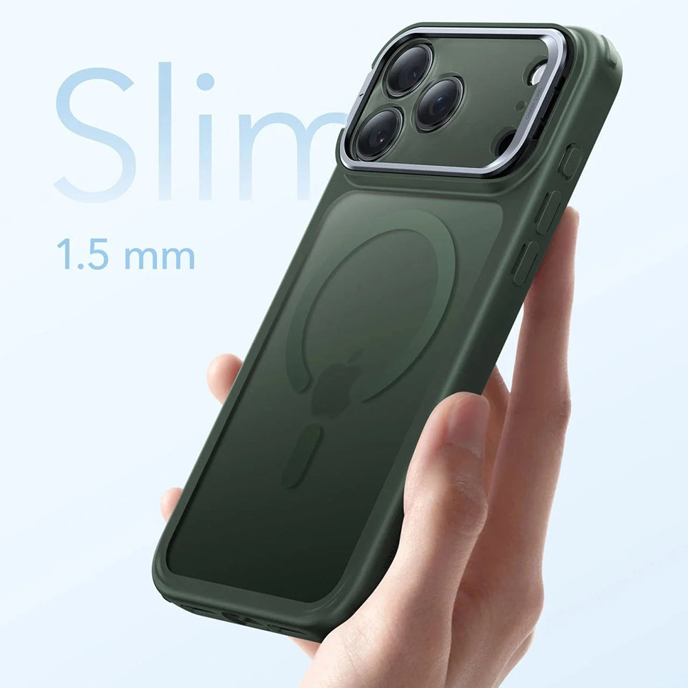 Husa de protectie ESR Classic Hybrid HaloLock Kickstand compatibil cu iPhone 17 Pro Max, Frosted Green