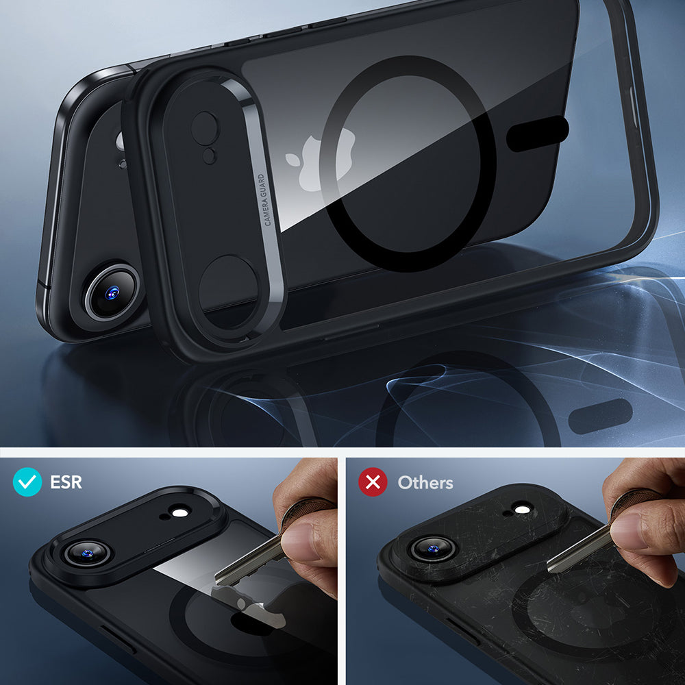 Husa de protectie ESR Classic Hybrid HaloLock compatibil cu iPhone 17 Air, Transparent Black