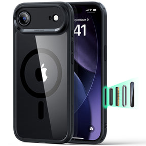 Husa de protectie ESR Classic Hybrid HaloLock compatibil cu iPhone 17 Air, Transparent Black