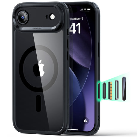Husa de protectie ESR Classic Hybrid HaloLock compatibil cu iPhone 17 Air, Transparent Black