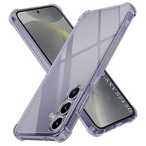 Husa de protectie Techsuit Shockproof Clear Silicone compatibil cu Samsung Galaxy S24, Negru Fumuriu