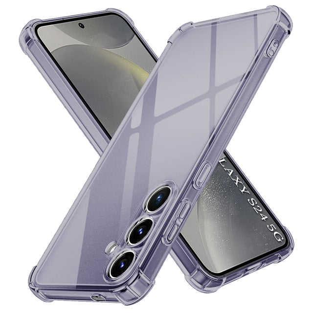 Husa de protectie Techsuit Shockproof Clear Silicone compatibil cu Samsung Galaxy S24, Negru Fumuriu