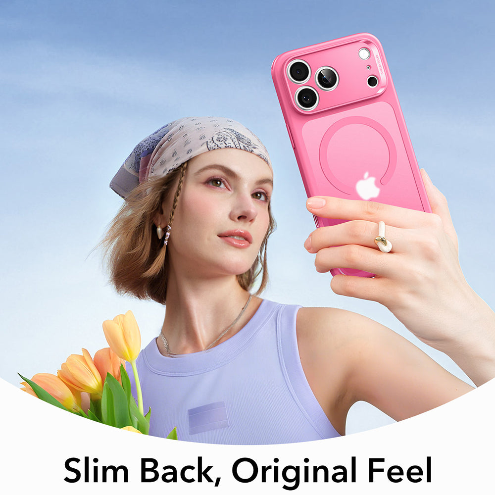 Husa de protectie ESR Classic Hybrid HaloLock compatibil cu iPhone 17 Pro Max, Frosted Pink